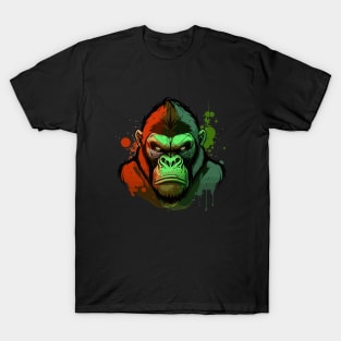 Graffiti Paint Gorilla Ape Creative T-Shirt